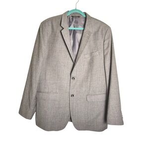 Banana Republic Tailored Slim Wool Sport Coat Jacket Blazer 2 Button Gray 46R
